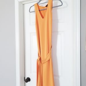 Ann Taylor orange midi dress